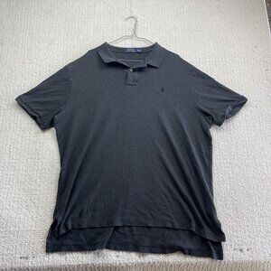 Ralph Lauren Polo Shirt Men XXL Gray Casual Golf Preppy Pique Knit Classic Fit